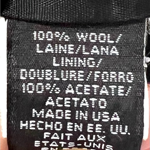 Liz Claiborne 100% wool Black and White Blazer Classic Tailored Design L - Picture 7 of 9